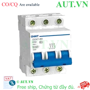 Ảnh của Aptomat cài (MCB) CHINT DZ47-60 C32-3P-3kA 