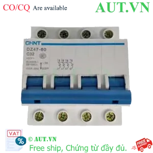 Ảnh của Aptomat cài (MCB) CHINT DZ47-60 C32-4P-3kA 