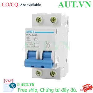 Ảnh của Aptomat cài (MCB) CHINT DZ47-60 C3-2P-3kA 