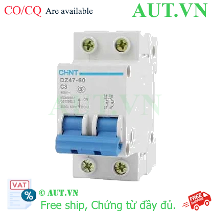 Ảnh của Aptomat cài (MCB) CHINT DZ47-60 C3-2P-3kA 