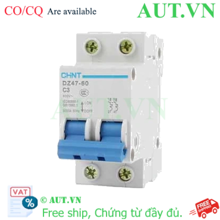 Ảnh của Aptomat cài (MCB) CHINT DZ47-60 C3-2P-3kA 