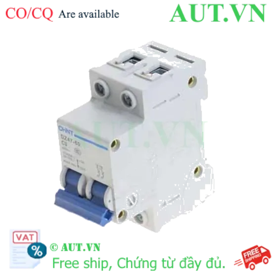 Ảnh của Aptomat cài (MCB) CHINT DZ47-60 C3-2P-4.5kA 