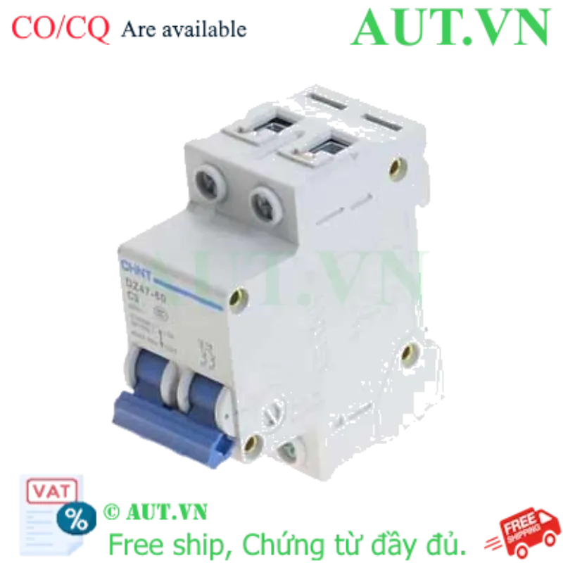 Ảnh của Aptomat cài (MCB) CHINT DZ47-60 C3-2P-4.5kA 