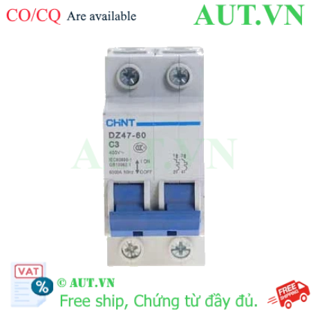 Ảnh của Aptomat cài (MCB) CHINT DZ47-60 C3-2P-6kA 