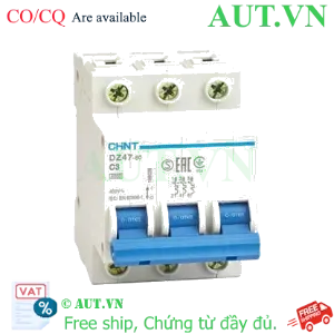Ảnh của Aptomat cài (MCB) CHINT DZ47-60 C3-3P-4.5kA 