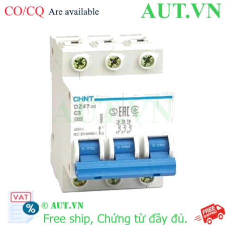 Ảnh của Aptomat cài (MCB) CHINT DZ47-60 C3-3P-4.5kA 