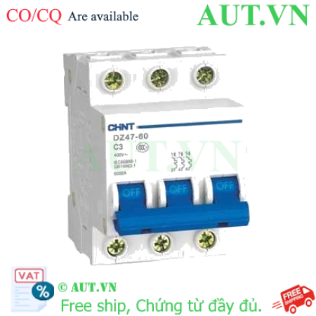 Ảnh của Aptomat cài (MCB) CHINT DZ47-60 C3-3P-6kA 