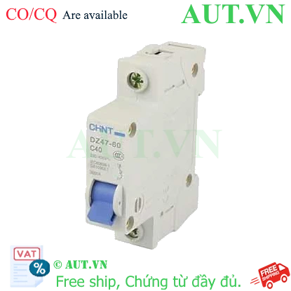 Ảnh của Aptomat cài (MCB) CHINT DZ47-60 C40-1P-3kA 