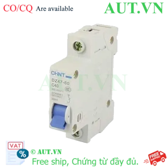 Ảnh của Aptomat cài (MCB) CHINT DZ47-60 C40-1P-3kA 