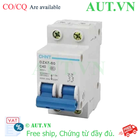 Ảnh của Aptomat cài (MCB) CHINT DZ47-60 C40-2P-6kA 