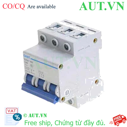 Ảnh của Aptomat cài (MCB) CHINT DZ47-60 C40-3P-4.5kA 