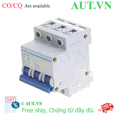 Ảnh của Aptomat cài (MCB) CHINT DZ47-60 C40-3P-4.5kA 