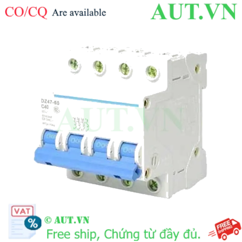 Ảnh của Aptomat cài (MCB) CHINT DZ47-60 C40-4P-4.5kA 