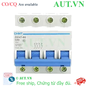 Ảnh của Aptomat cài (MCB) CHINT DZ47-60 C40-4P-6kA 