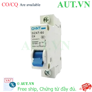Ảnh của Aptomat cài (MCB) CHINT DZ47-60 C4-1P-3kA 