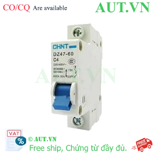 Ảnh của Aptomat cài (MCB) CHINT DZ47-60 C4-1P-4.5kA 