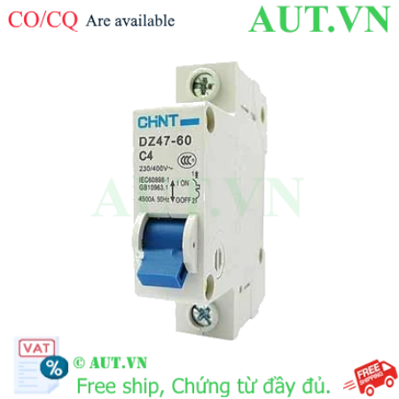 Ảnh của Aptomat cài (MCB) CHINT DZ47-60 C4-1P-4.5kA 