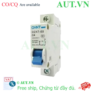 Ảnh của Aptomat cài (MCB) CHINT DZ47-60 C4-1P-6kA 