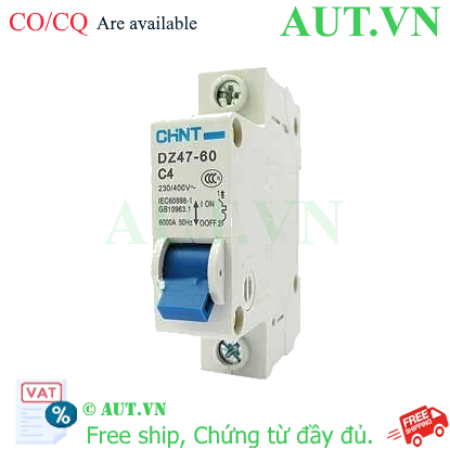 Ảnh của Aptomat cài (MCB) CHINT DZ47-60 C4-1P-6kA 