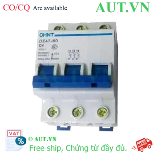 Ảnh của Aptomat cài (MCB) CHINT DZ47-60 C4-3P-3kA 