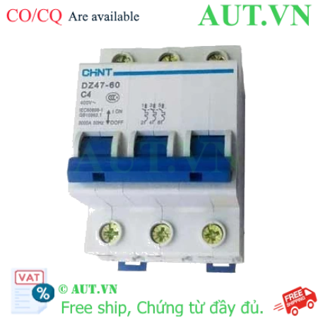 Ảnh của Aptomat cài (MCB) CHINT DZ47-60 C4-3P-3kA 