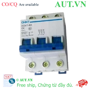 Ảnh của Aptomat cài (MCB) CHINT DZ47-60 C4-3P-4.5kA 