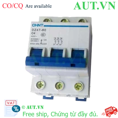 Ảnh của Aptomat cài (MCB) CHINT DZ47-60 C4-3P-6kA 