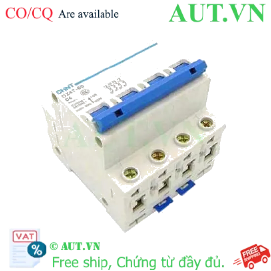 Ảnh của Aptomat cài (MCB) CHINT DZ47-60 C4-4P-4.5kA 