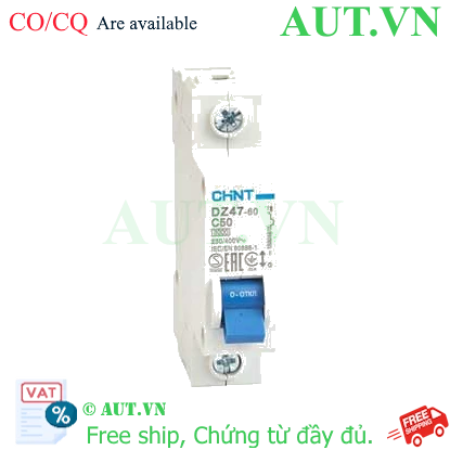 Ảnh của Aptomat cài (MCB) CHINT DZ47-60 C50-1P-3kA 