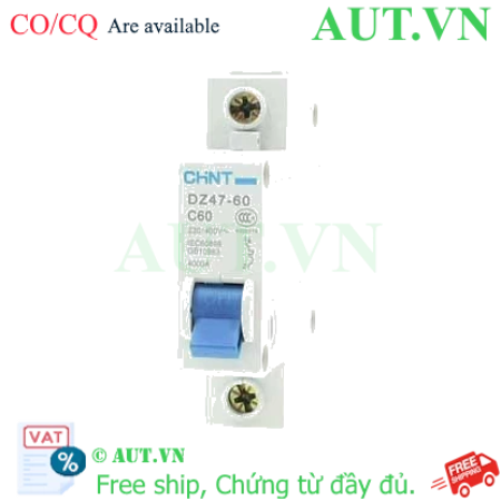 Ảnh của Aptomat cài (MCB) CHINT DZ47-60 C60-1P-4kA 