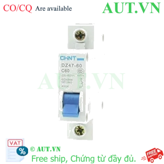 Ảnh của Aptomat cài (MCB) CHINT DZ47-60 C60-1P-4kA 