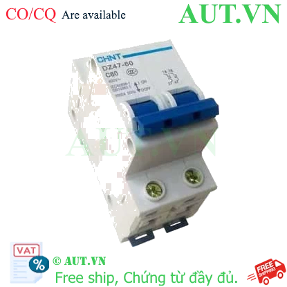 Ảnh của Aptomat cài (MCB) CHINT DZ47-60 C60-2P-3kA 