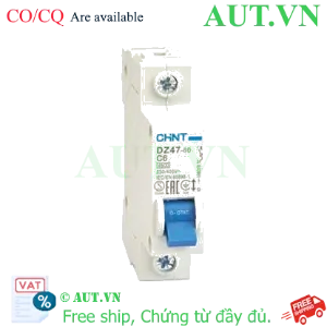 Ảnh của Aptomat cài (MCB) CHINT DZ47-60 C6-1P-4.5kA 