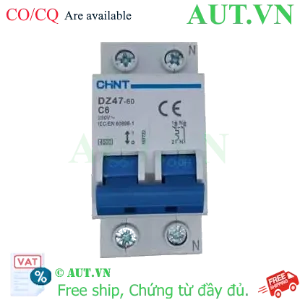 Ảnh của Aptomat cài (MCB) CHINT DZ47-60 C6-2P-4.5kA 