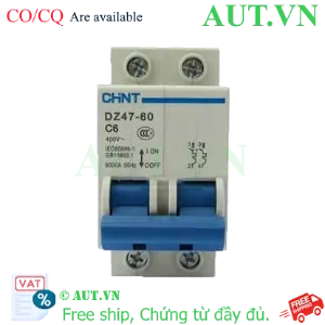 Ảnh của Aptomat cài (MCB) CHINT DZ47-60 C6-2P-6kA 