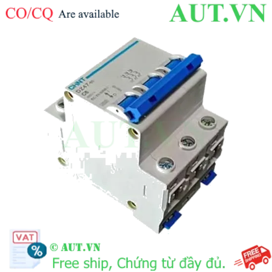 Ảnh của Aptomat cài (MCB) CHINT DZ47-60 C6-3P-4.5kA 
