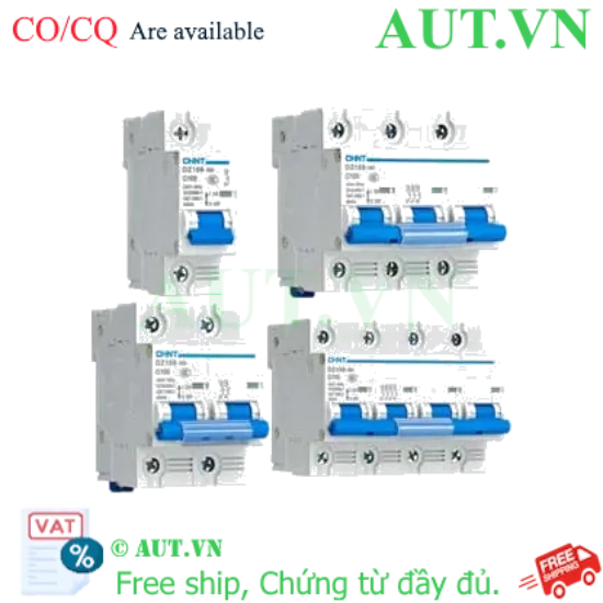 Ảnh của Aptomat cài CHINT DZ158-100 100A-1P-6kA .