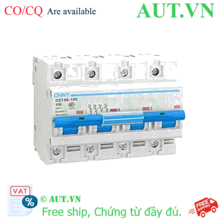 Ảnh của Aptomat cài CHINT DZ158-100 100A-4P-6kA .