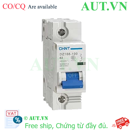 Ảnh của Aptomat cài CHINT DZ158-100 63A-1P-6kA .