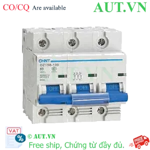 Ảnh của Aptomat cài CHINT DZ158-100 63A-3P-6kA .