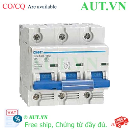 Ảnh của Aptomat cài CHINT DZ158-100 63A-3P-6kA .