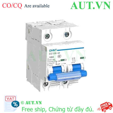 Ảnh của Aptomat cài CHINT DZ158-125 100A-2P-6kA .