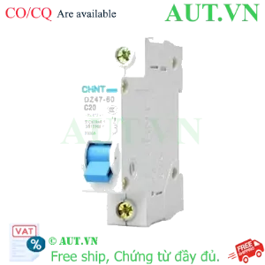 Ảnh của Aptomat CHINT DZ47-60 C20-1P-3kA - 1P, 20A, 230VAC, 3kA
