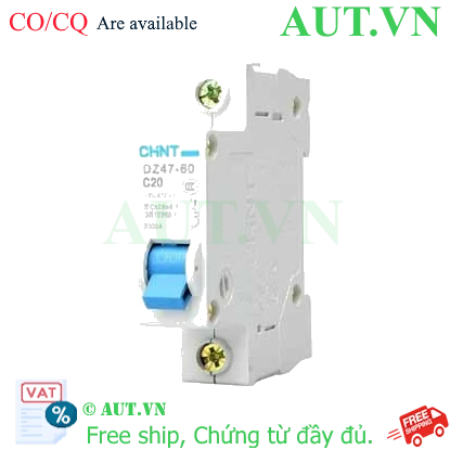 Ảnh của Aptomat CHINT DZ47-60 C20-1P-3kA - 1P, 20A, 230VAC, 3kA