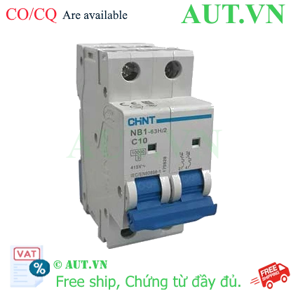 Ảnh của Aptomat CHINT NB1-63H/2 2P C10 8In 