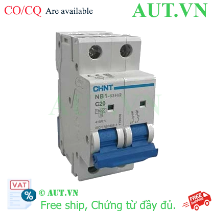 Ảnh của Aptomat CHINT NB1-63H/2 2P C20 8In 