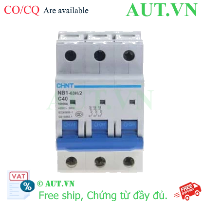 Ảnh của Aptomat CHINT NB1-63H/2 3P C40 8In 