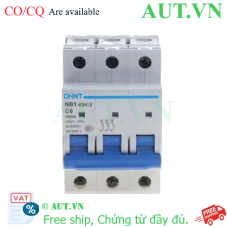 Ảnh của Aptomat CHINT NB1-63H/2 3P C6 8In 
