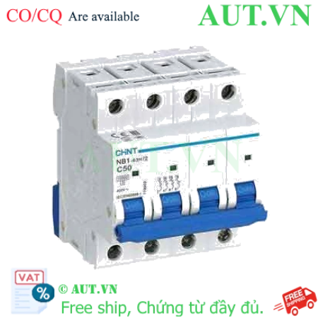 Ảnh của Aptomat CHINT NB1-63H/2 4P C50 8In 