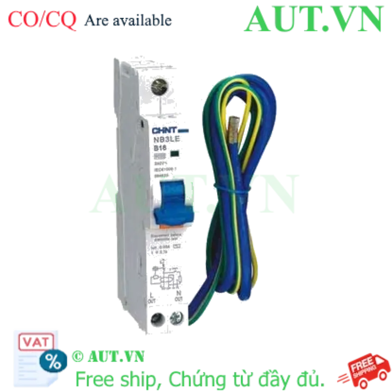 Ảnh của Aptomat chống giật CHINT NB3LE-32 1P+N B16 30mA 